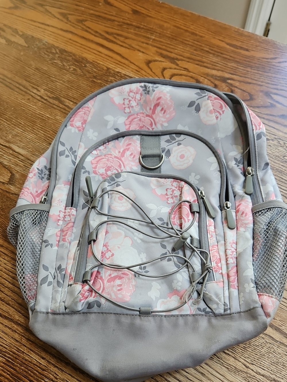 Floral Pink & Gray Girl's Backpack - Pottery Barn Kids/Teen